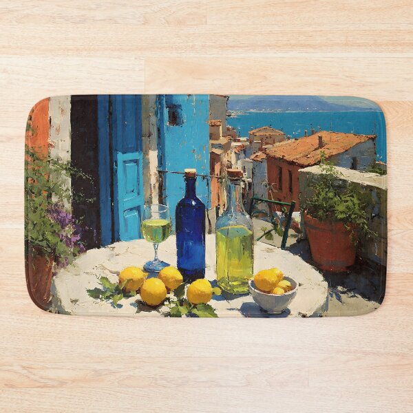 Item preview, Mediterranean Table with Lemons and Sea View designed and sold by daila70.
