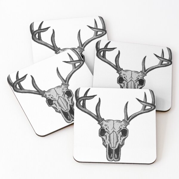 Item preview, Deer Skull Design - Original Charcoal Pencil Drawing designed and sold by Lauretius.