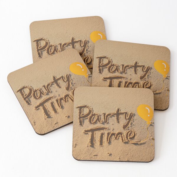Item preview, Party Time Beach Sand Inscription with Balloon designed and sold by chase-thewave.