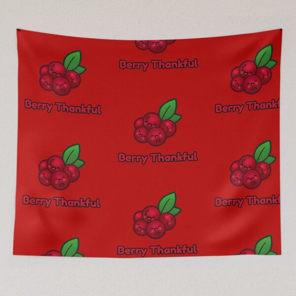 Item preview, Berry Thankful Cute Cranberry - Cozy Autumn Pun designed and sold by AlexAnewArt.
