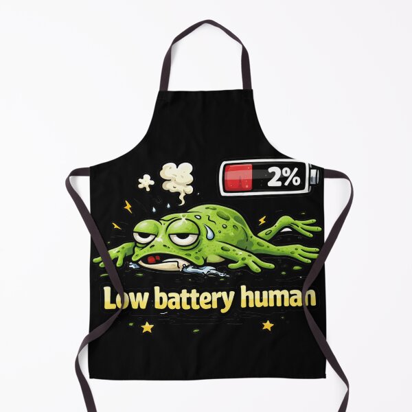 Item preview, Low Battery Human Frog Meme designed and sold by MonkiFlipp.
