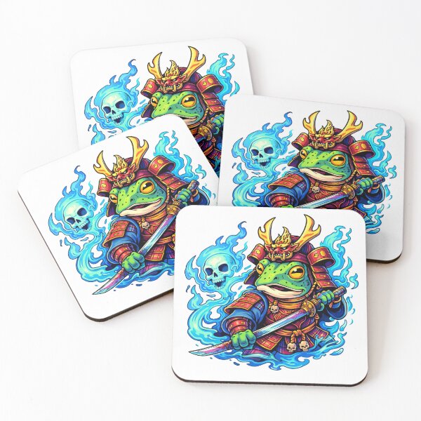 Item preview, Frog Oni Samurai – Ethereal Japanese Spirit Warrior designed and sold by creatix-boutik.