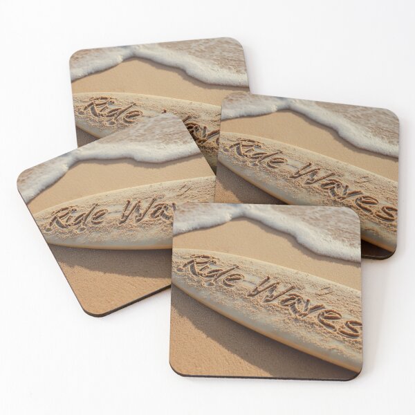 Item preview, Ride Waves Surfboard Sand Inscription designed and sold by chase-thewave.