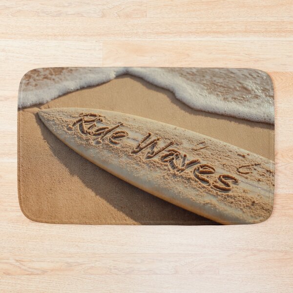 Item preview, Ride Waves Surfboard Sand Inscription designed and sold by chase-thewave.