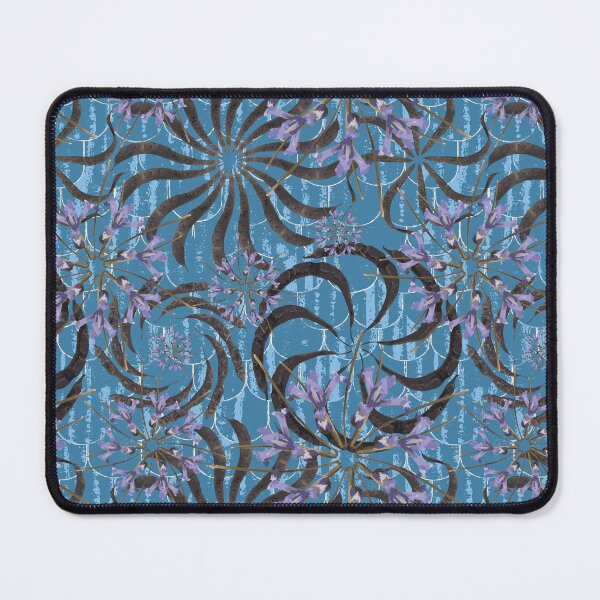 Item preview, Honey Locust & First Spring Flower Radials on Blue Barn Tin Fish Scales designed and sold by Digitalmyth's Designs.