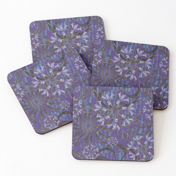 Item preview, Honey Locust & First Spring Flower Radials on Purple & Blue Barn Tin Fish Scales designed and sold by Digitalmyth's Designs.