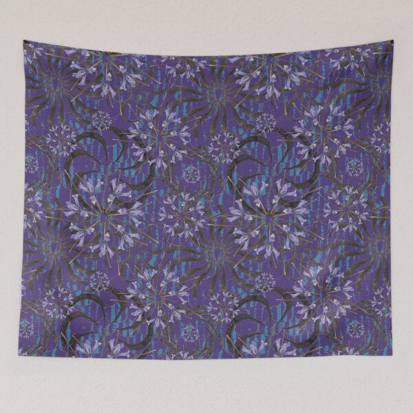 Item preview, Honey Locust & First Spring Flower Radials on Purple & Blue Barn Tin Fish Scales designed and sold by Digitalmyth's Designs.