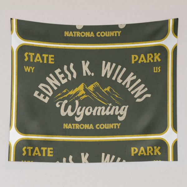 Item preview, Edness K. Wilkins State Park, Natrona County, Wyoming, badge design designed and sold by Wanderful-roads.
