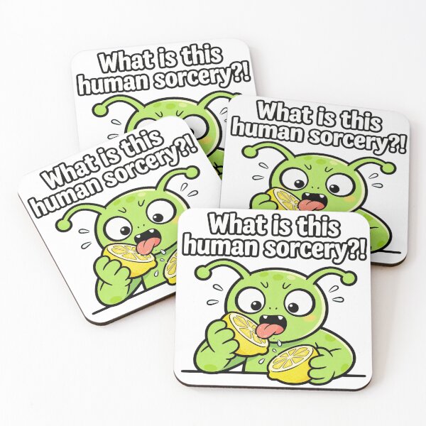 Item preview, Alien Tasting Lemon - What Is This Human Sorcery? designed and sold by LowBattery Social Club.