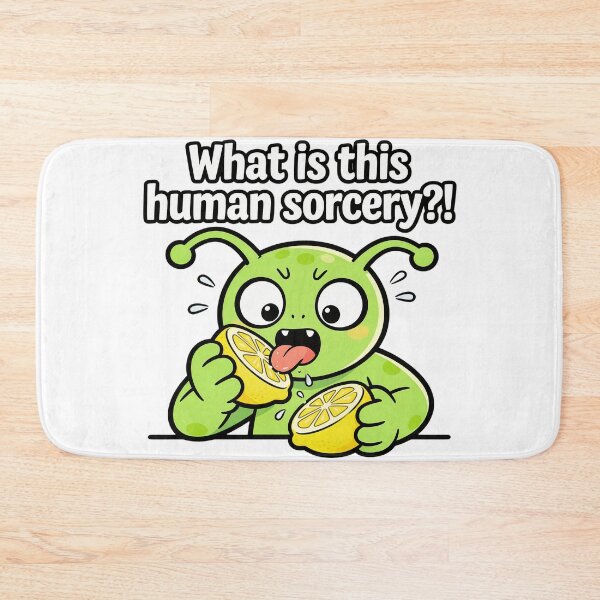 Item preview, Alien Tasting Lemon - What Is This Human Sorcery? designed and sold by LowBattery Social Club.