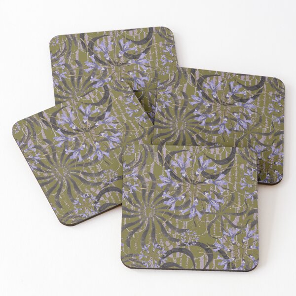 Item preview, Honey Locust & First Spring Flower Radials on Olive Barn Tin Fish Scales designed and sold by Digitalmyth's Designs.