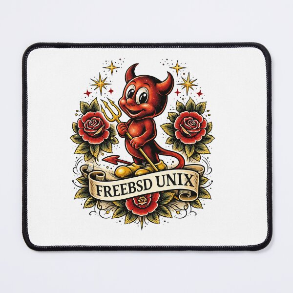 Item preview, FreeBSD Unix (Vintage Tattoo) designed and sold by Fakecactus Designs.