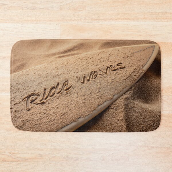 Item preview, Ride Waves Sand Inscription on Surfboard designed and sold by chase-thewave.
