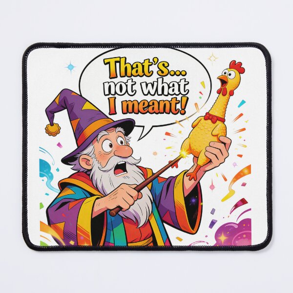 Item preview, Clumsy Wizard Magic Fail - That's Not What I Meant designed and sold by LowBattery Social Club.