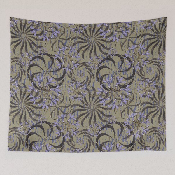 Item preview, Honey Locust & First Spring Flower Radials on Taupe & Purple Barn Tin Fish Scales designed and sold by Digitalmyth's Designs.
