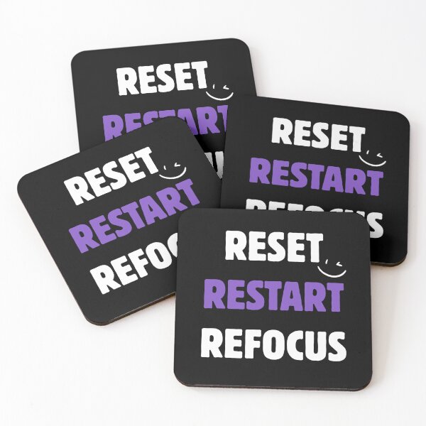 Item preview, Reset Restart Refocus – Focus Mindset Quote designed and sold by A-Szczesniak.