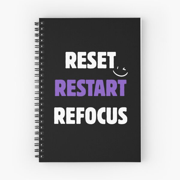 Item preview, Reset Restart Refocus – Focus Mindset Quote designed and sold by A-Szczesniak.
