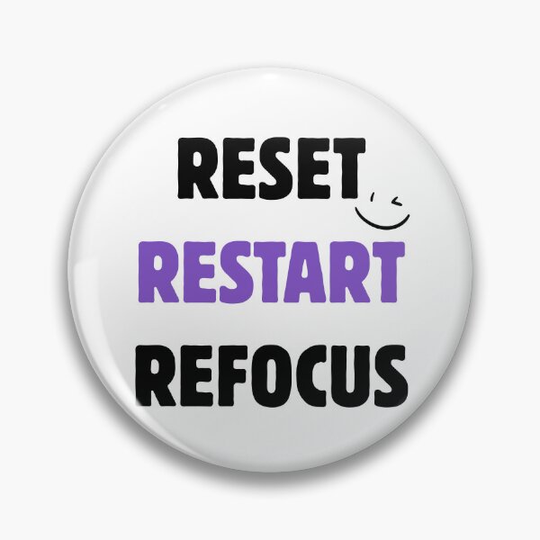 Item preview, Reset Restart Refocus – Focus Mindset Quote white designed and sold by A-Szczesniak.