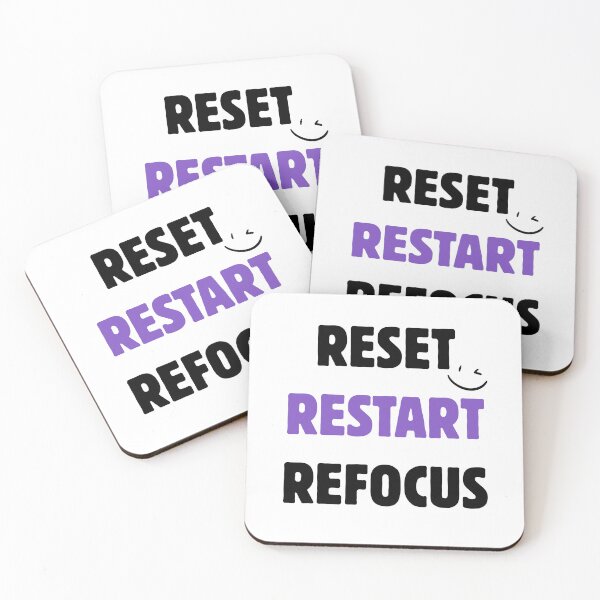 Item preview, Reset Restart Refocus – Focus Mindset Quote white designed and sold by A-Szczesniak.
