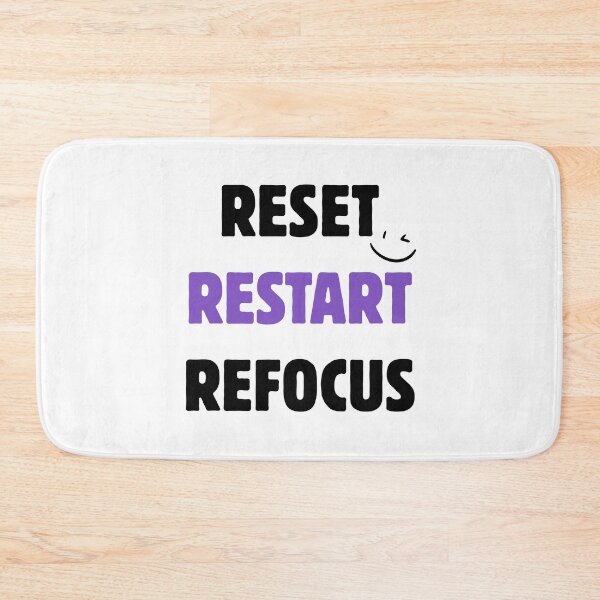 Item preview, Reset Restart Refocus – Focus Mindset Quote white designed and sold by A-Szczesniak.