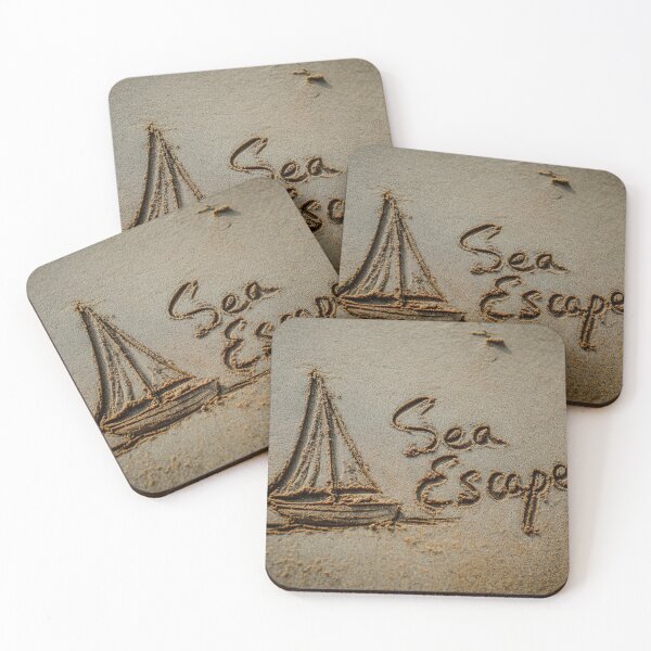 Item preview, Sea Escape Sailboat Sand Inscription designed and sold by chase-thewave.