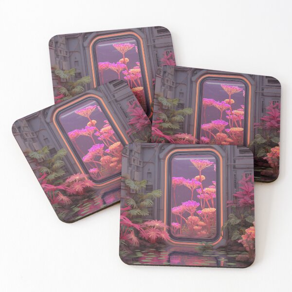 Item preview, Neon Futuristic Spaceship Greenhouse with Alien Flora designed and sold by EK-World.