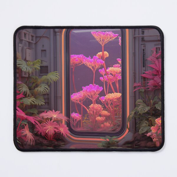Item preview, Neon Futuristic Spaceship Greenhouse with Alien Flora designed and sold by EK-World.