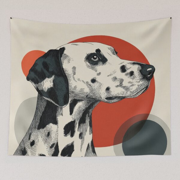 Item preview, Dog in front of shapes designed and sold by anytka.