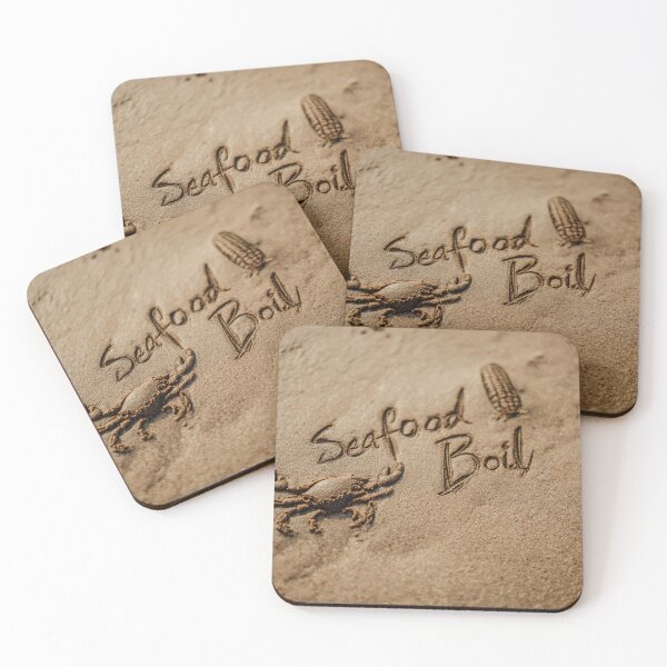 Item preview, Seafood Boil Sand Inscription with Crab and Corn designed and sold by chase-thewave.