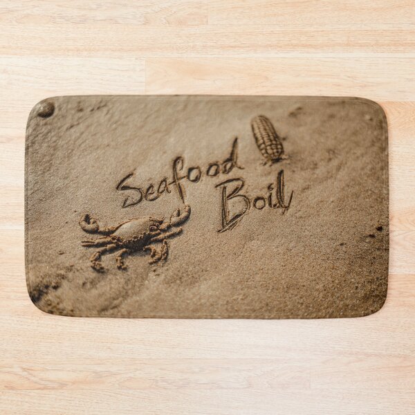Item preview, Seafood Boil Sand Inscription with Crab and Corn designed and sold by chase-thewave.