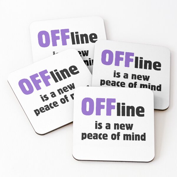 Item preview, Offline Is a New Peace of Mind – Digital Detox Quote white designed and sold by A-Szczesniak.