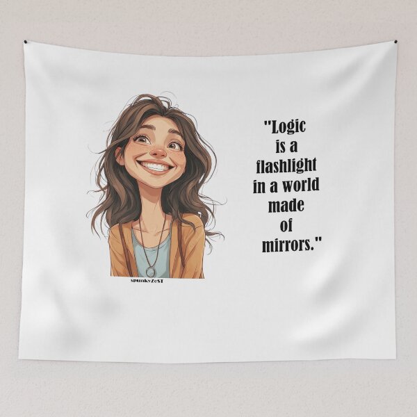 Item preview, "Logic is a flashlight in a world made of mirrors." - Kenzie @ spunkyZeST designed and sold by spunkyZeST.