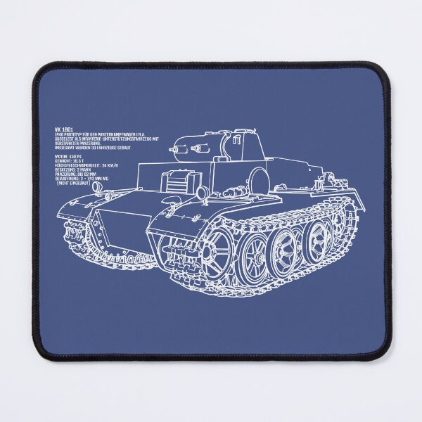 Item preview, VK 1801 Panzer I Prototype German WW2 Tank Diagram Infographic designed and sold by MilitaryMart.