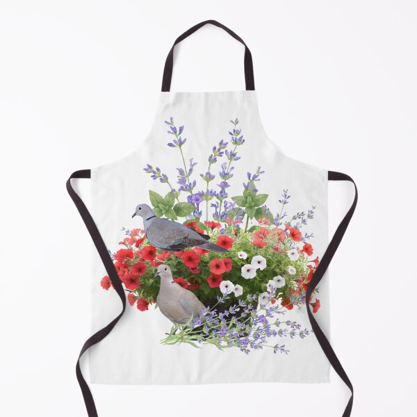 Item preview, Collared Doves in my Flower Basket designed and sold by SimpleatHeart.