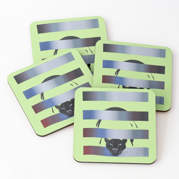 Item preview, Black Puma Emerging Through Semi-Transparent Stripes – Apparel & Accessories designed and sold by Bittor18.