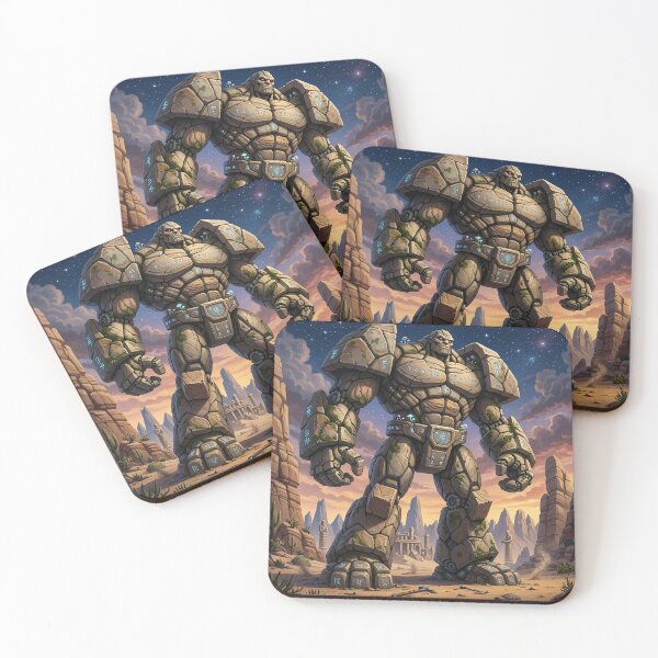 Item preview, Stone Golem - Ancient Rune Desert Art designed and sold by Lucid Dream Pixel.