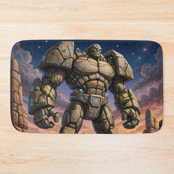 Item preview, Stone Golem - Ancient Rune Desert Art designed and sold by Lucid Dream Pixel.