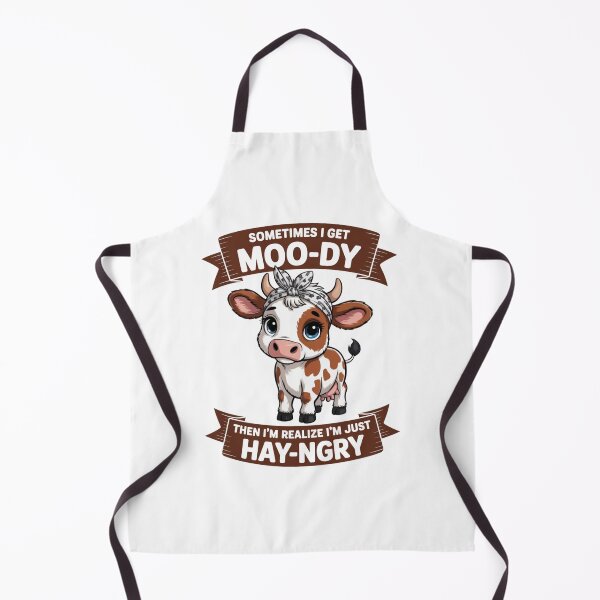 Item preview, Cute Moody Cow Pun - Funny Hay-ngry Kawaii Calf Illustration designed and sold by lucidfrog.