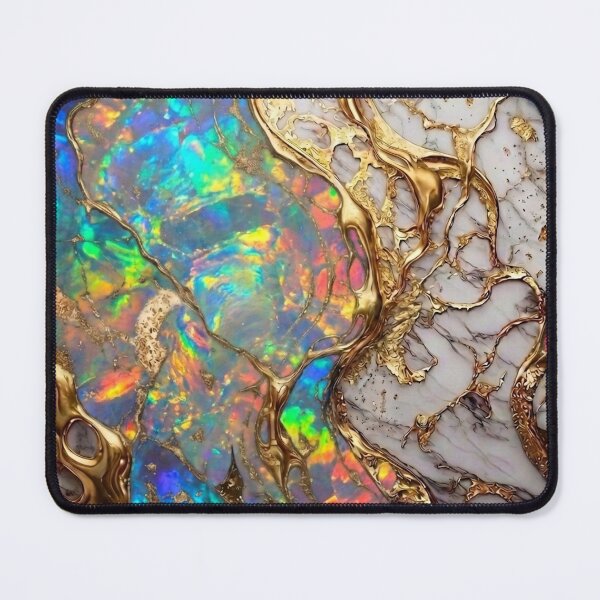 Item preview, Bright Opal Aurora Marble and Gold Luxury Art designed and sold by Ed & Harmony.
