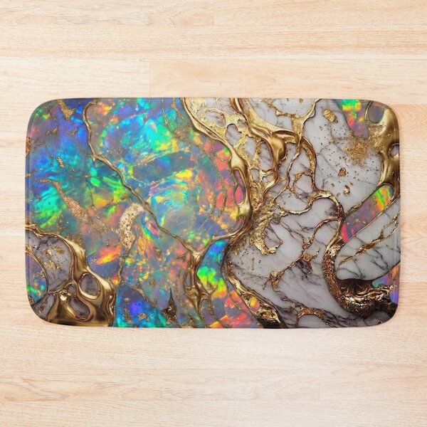 Item preview, Bright Opal Aurora Marble and Gold Luxury Art designed and sold by Ed & Harmony.