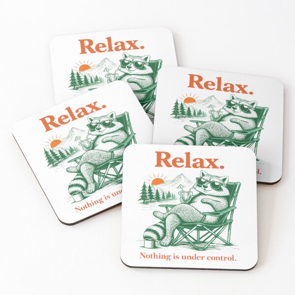 Item preview, Relax Nothing is Under Control Funny Chill Raccoon designed and sold by gear-posters.
