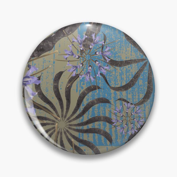 Item preview, Honey Locust & First Spring Flower Radials on Blue & Taupe Barn Tin designed and sold by Digitalmyth's Designs.
