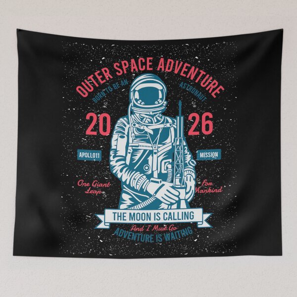 Item preview, Outer Space Adventure – Vintage Astronaut Moon Mission designed and sold by MOFAPPAREL.