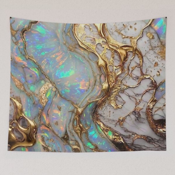 Item preview, Pearl Opal Moonstone Marble and Gold Luxury Art designed and sold by Ed & Harmony.