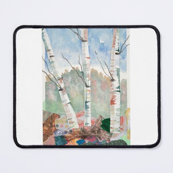 Item preview, BlueGreen PeachFeather Birches designed and sold by Anna-Switzer.
