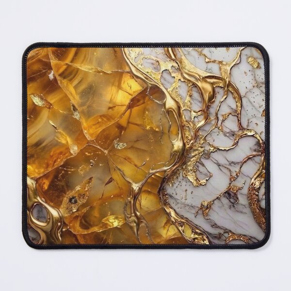 Item preview, Amber Gemstone White Marble and Gold Luxury Art designed and sold by Ed & Harmony.