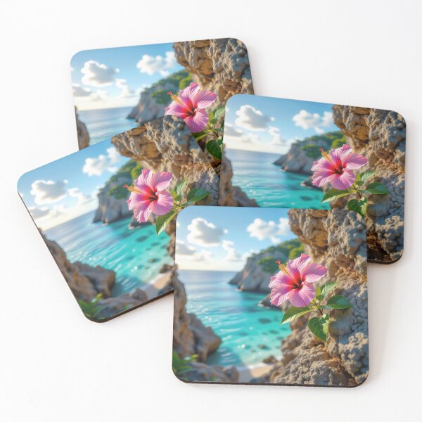 Item preview, Hibiscus In Rocky Cliff designed and sold by Maria Dryfhout.