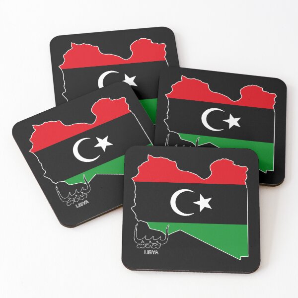 Item preview, Libya Map with Flag designed and sold by BluedarkArt.