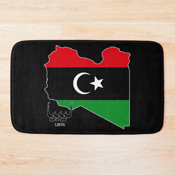 Item preview, Libya Map with Flag designed and sold by BluedarkArt.