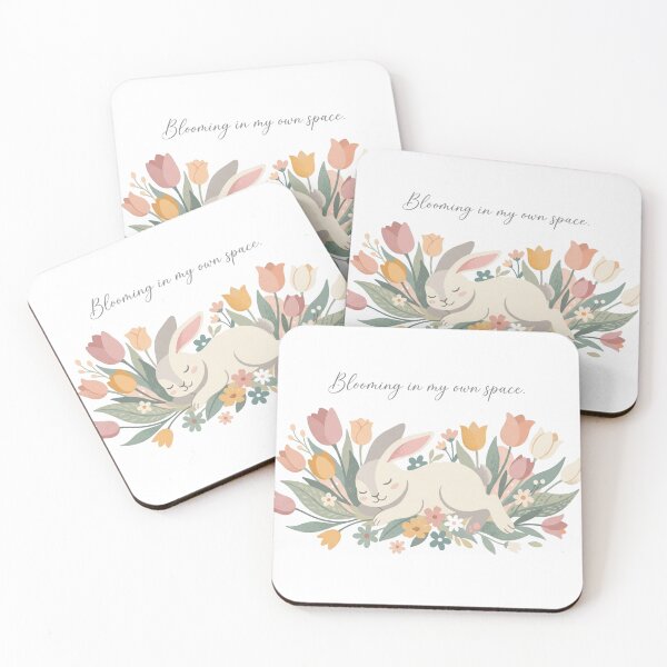 Item preview, Blooming Introvert Bunny – Soft Easter Spring Aesthetic designed and sold by Quiet Mode Studio.